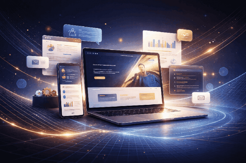 Website development illustration